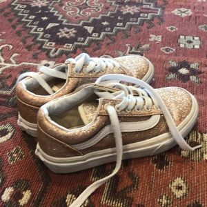 Girls glitter old skool vans